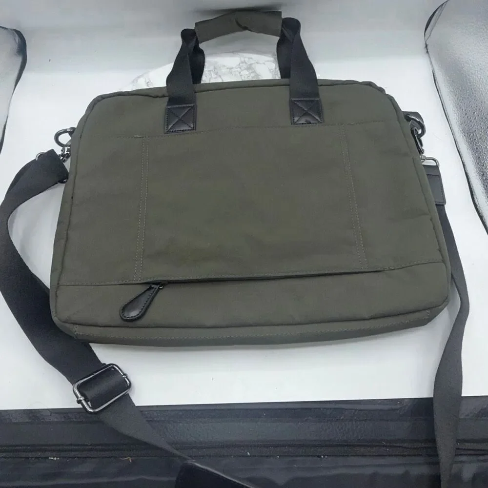 TED BAKER LONDON Dark Green Trevoir Messenger Laptop Document Bag